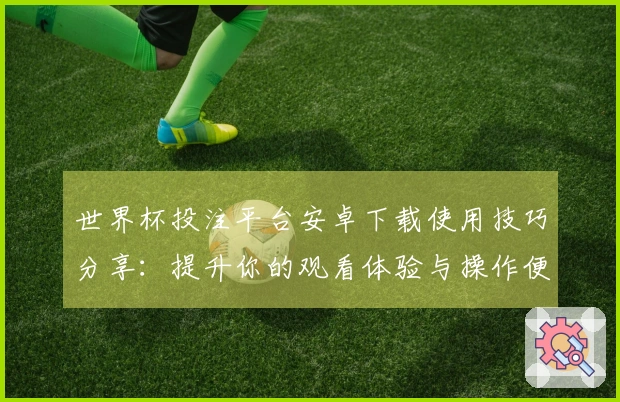 世界杯投注平台安卓下载使用技巧分享：提升你的观看体验与操作便捷性